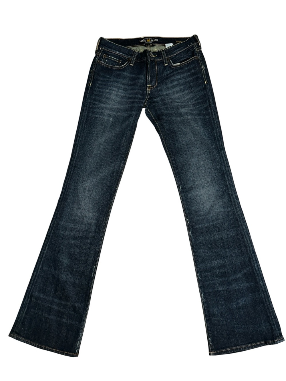 Lucky Brand Sweet N LowDark Blue Flared Jeans Size 2L